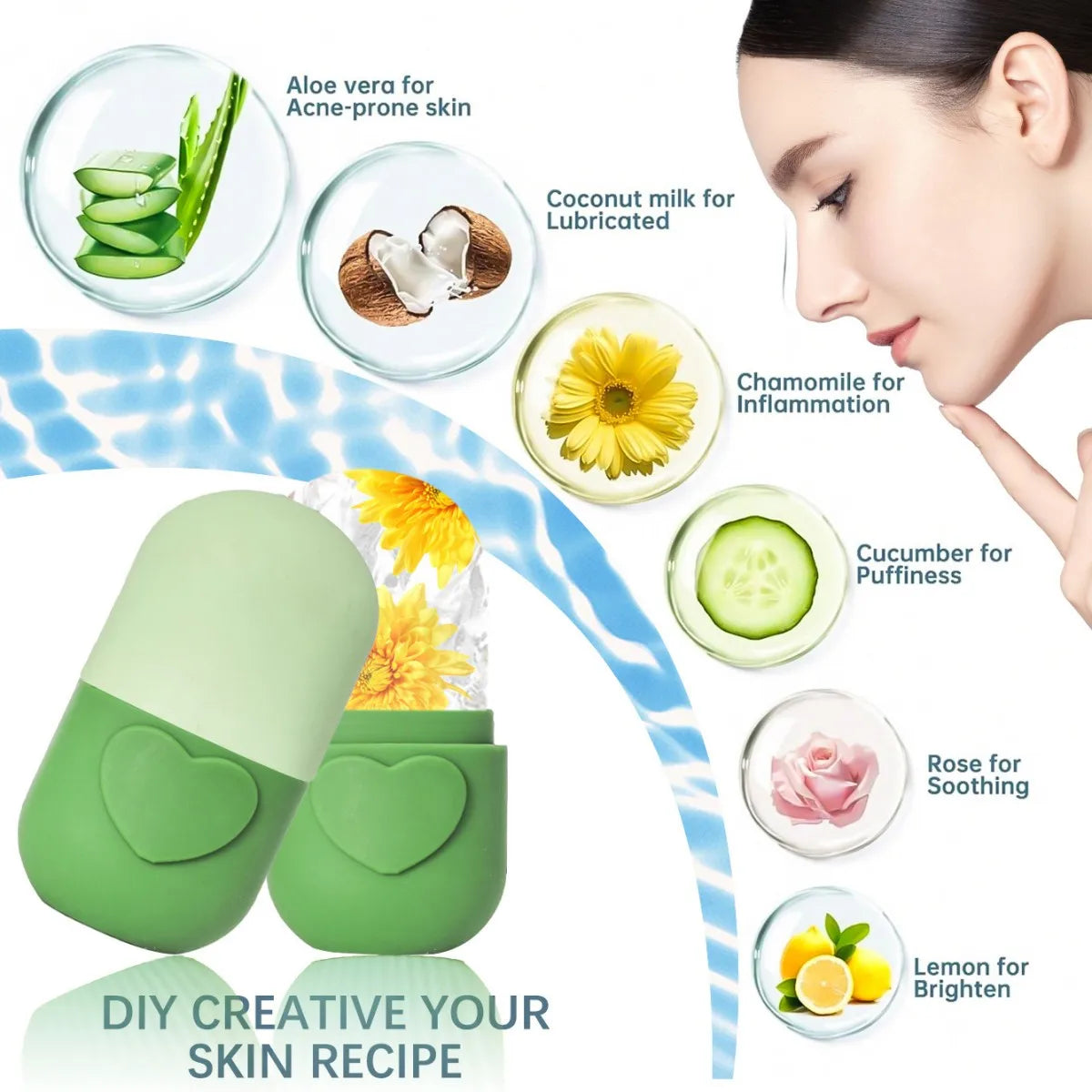 Reusable Silicone Ice Roller