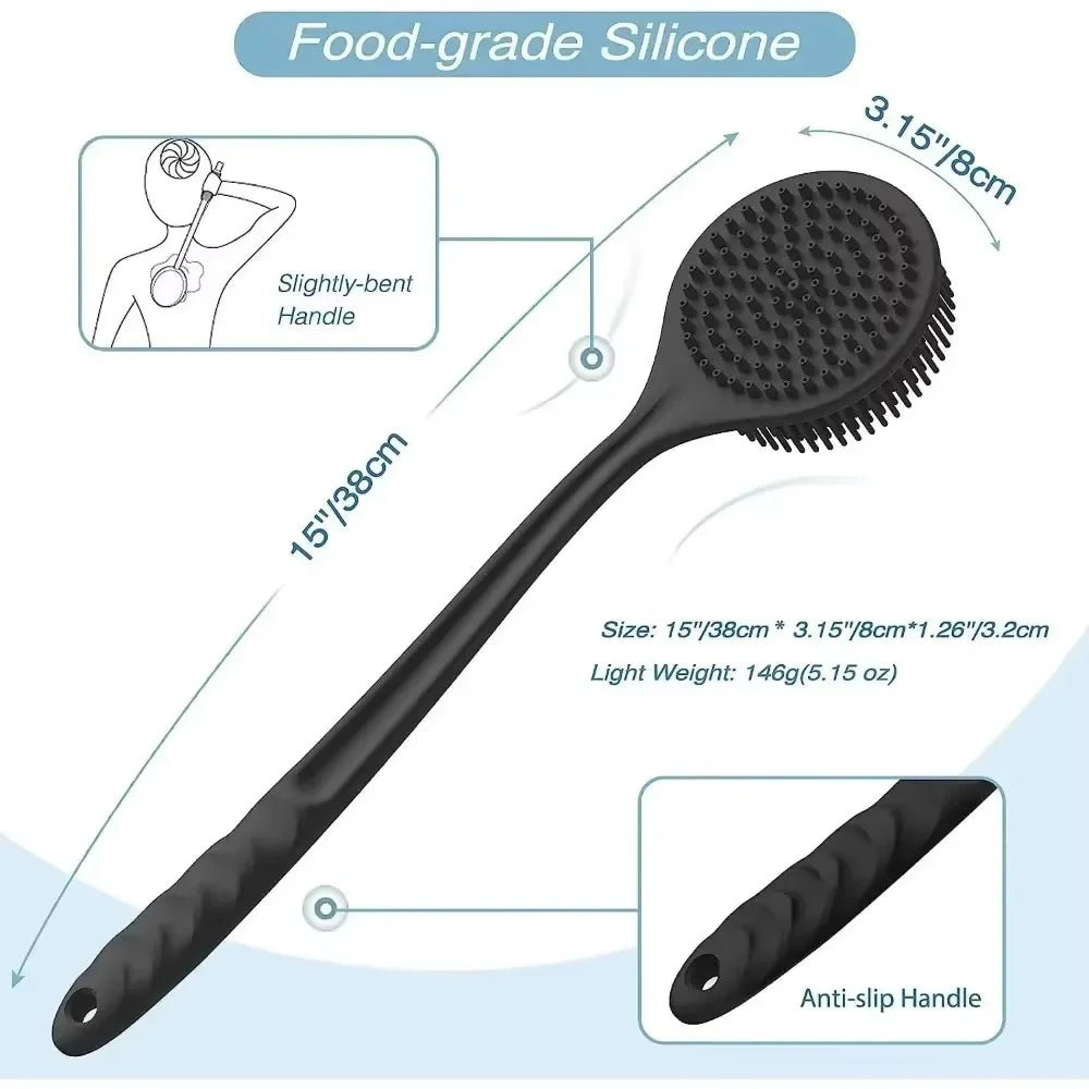 Soft Silicone Back Scrubber & Body Massage Brush