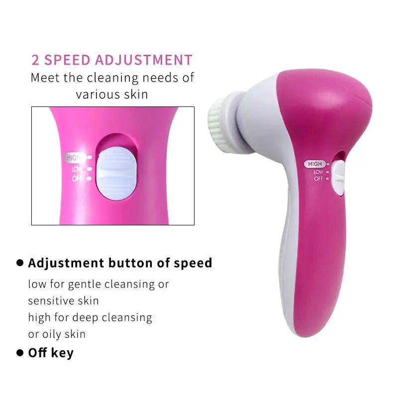 Electric 5 IN 1 Face Cleansing Brush
